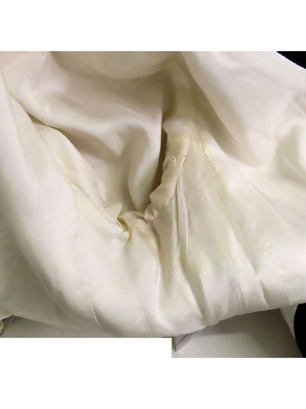 Chanel Tweed Jacket Skirt Ivory Gold Rayon 06P 36 - Picture 6 of 9
